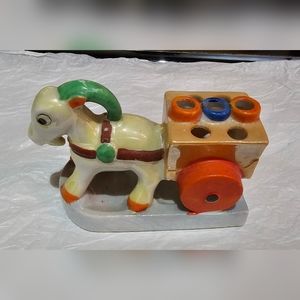 Ceramic Goat and Cart